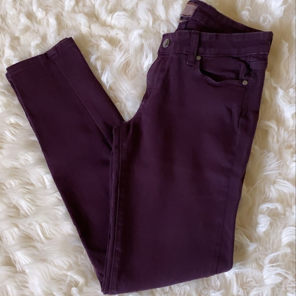 Paige Peg Skinny Purple Jeggings - Picture 7 of 10